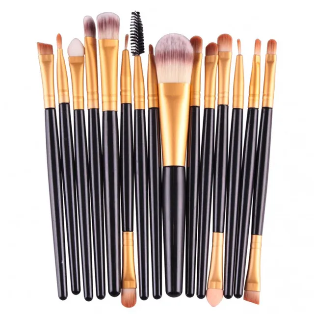 Set of cosmetic brushes - 15 pcs