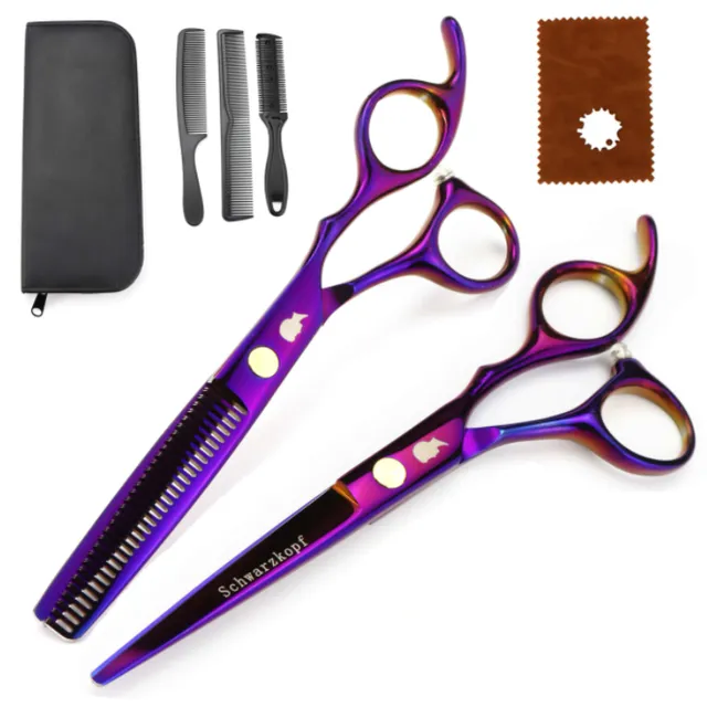 Professional set of high quality barbers' scissors