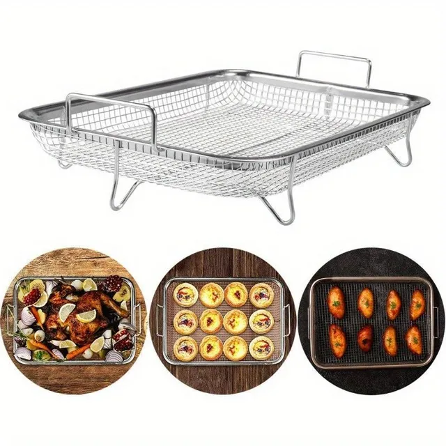 Universal stainless steel frying basket for various kitchen equipment