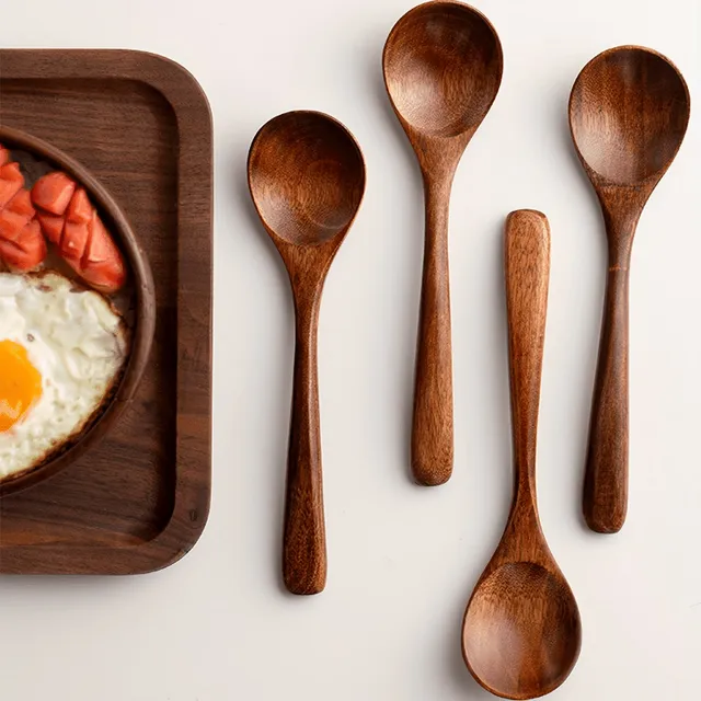 Japanese wooden spoon for gourmet rice