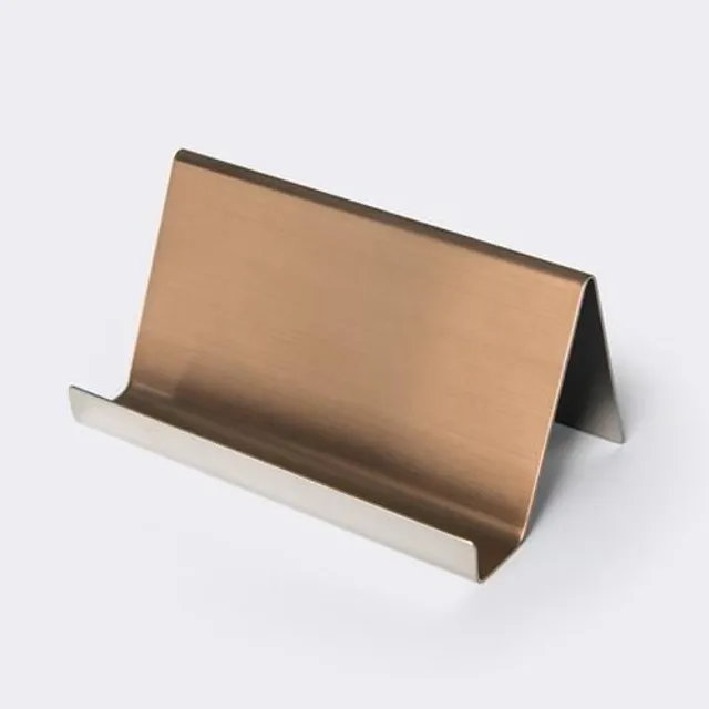 Metal holder for business cards