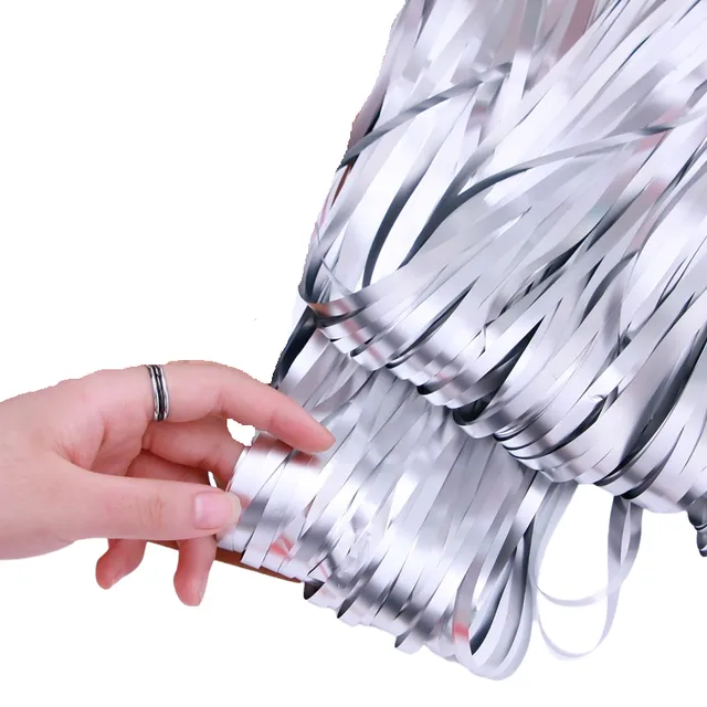 Party curtain with fringes matte 2.5 x 1 m