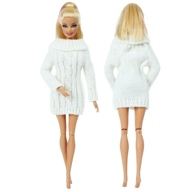 Pulover alb pentru Barbie