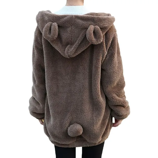 Women's autumn sweatshirt with ears