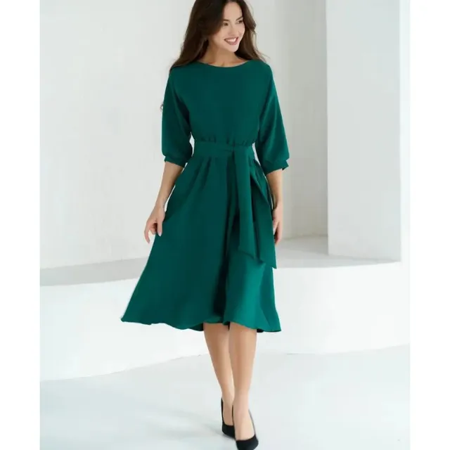 Women's elegant dress with wide skirt Nubia