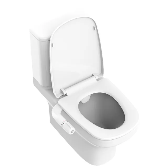 WC Bidet Ultra-Slim Bidet WC-ülőke sárgaréz bemenettel Állítható víznyomású higiénikus zuhany a fürdőszobában
