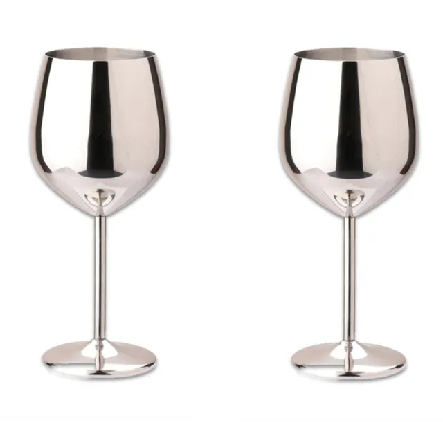 Metallic wine glasses