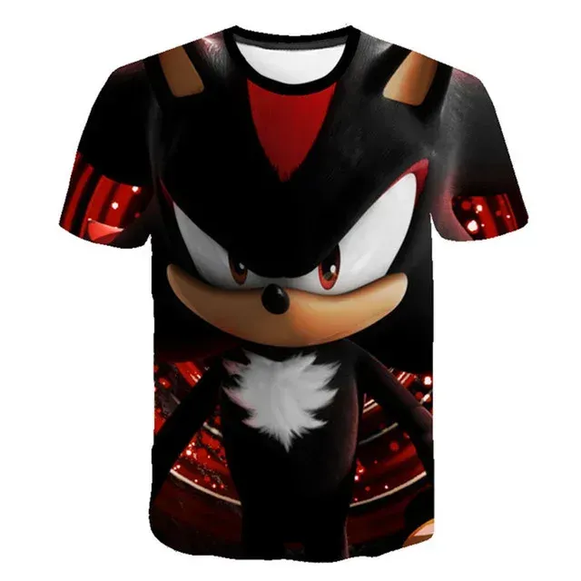 Kinder-T-Shirt bedruckt mit verschiedenen Sonic the Hedgehog-Motiven