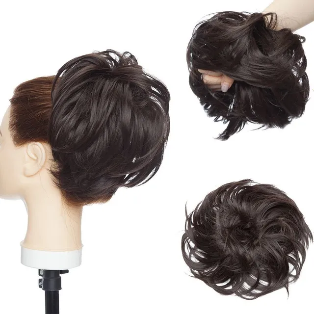 Postiche pour cheveux - chignon avec élastique