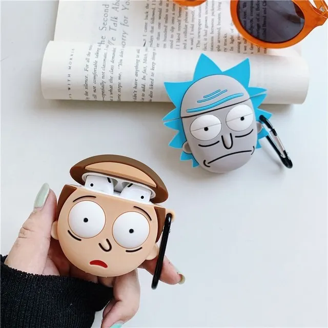 Airpods PRO headphone case with Rick and Morty motif