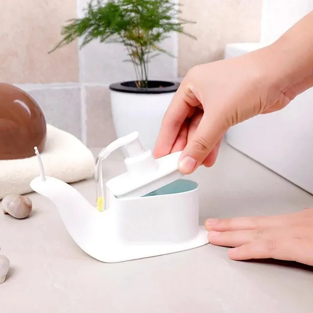 Soap dispenser as a snail