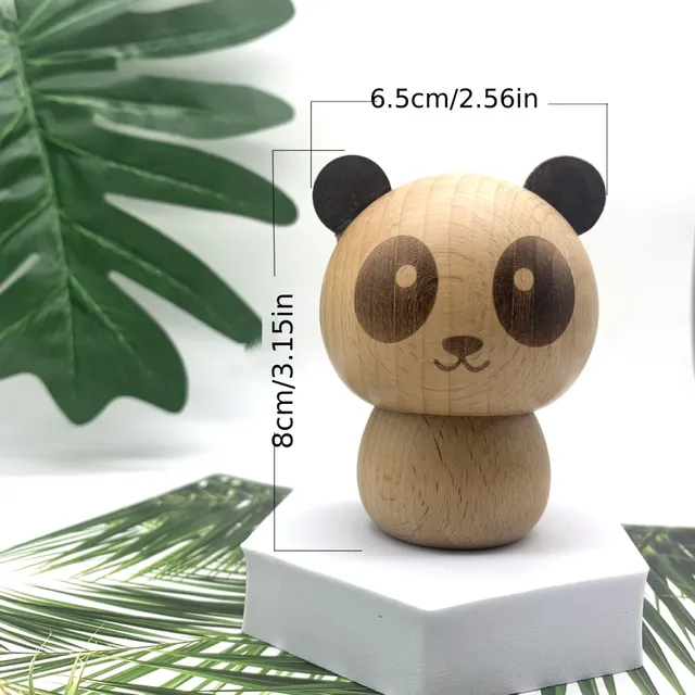 Niedlicher Holz-Spieß in Panda-Form - Minimalistisches Küchen- und Esszimmer-Accessoire