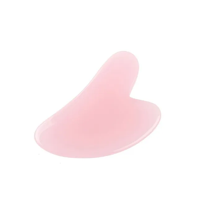 Pink quartz roller and Gua Sha for face and body