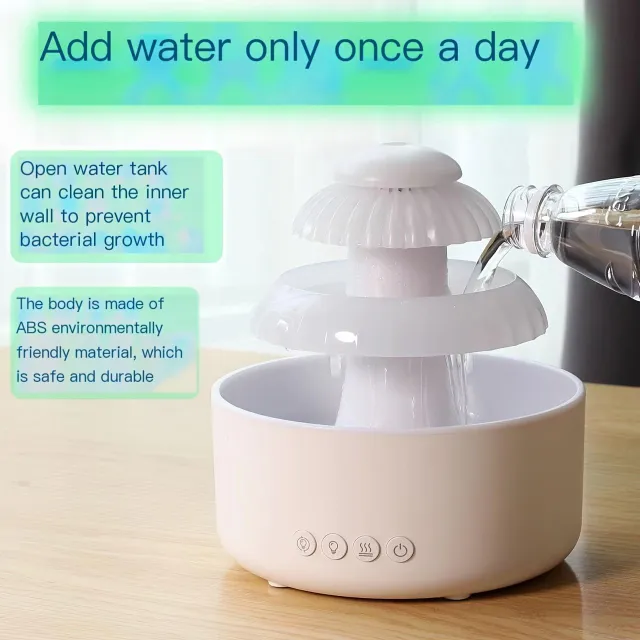 1pc humidifier Nightlights Humidifying Diffuser For Dripping Water To Bedroom, Office, 600 Ml