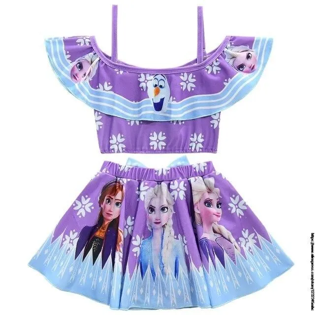 Costum de baie cu fustă Frozen