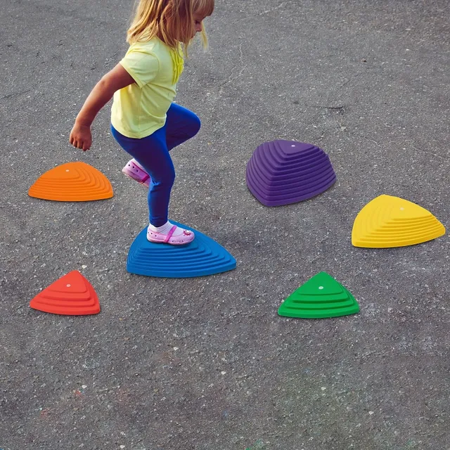 Children's Balancing Stones to Overcome Obstacles - Balance Training and Coordination