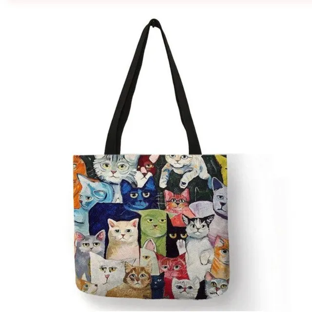 Solid bag with cats 40x40cm