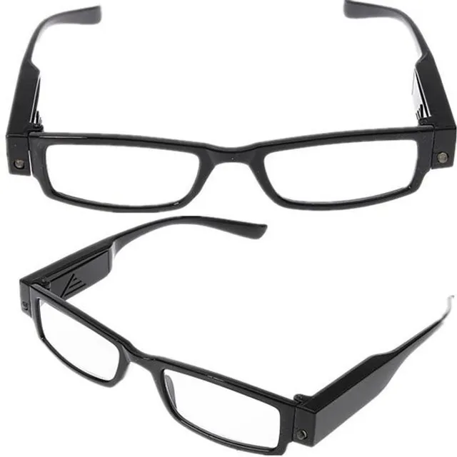 Dioptrické okuliare na čítanie s osvetlením LED