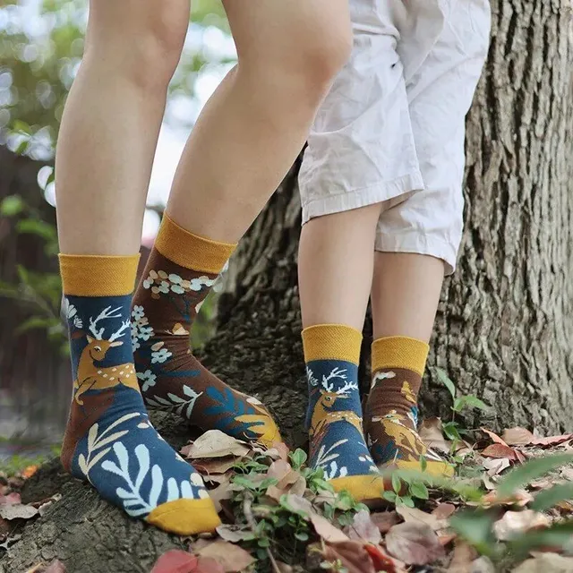 Șosete colorate pentru copii cu motive desenate adorabile - șosete din bumbac medii