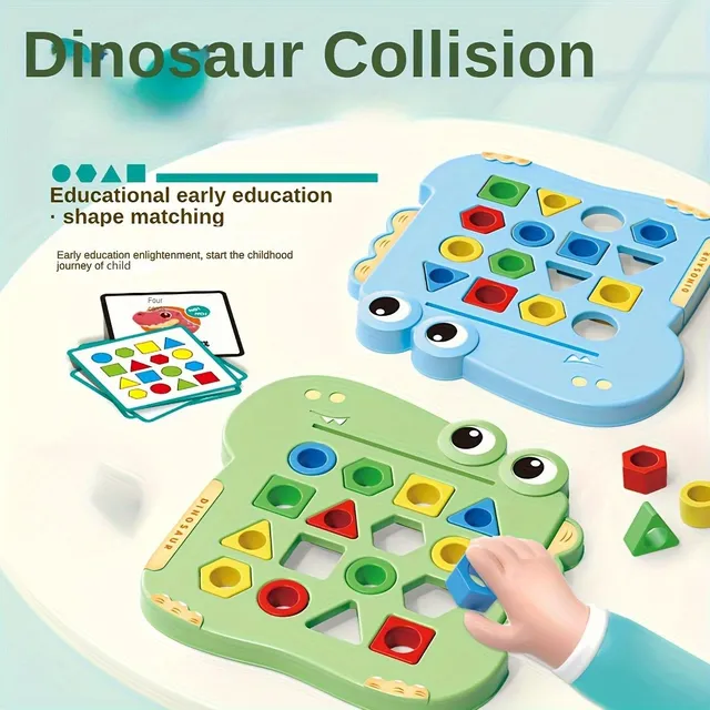 Montessori puzzle with dinosaurs for toddlers (1-3 years)