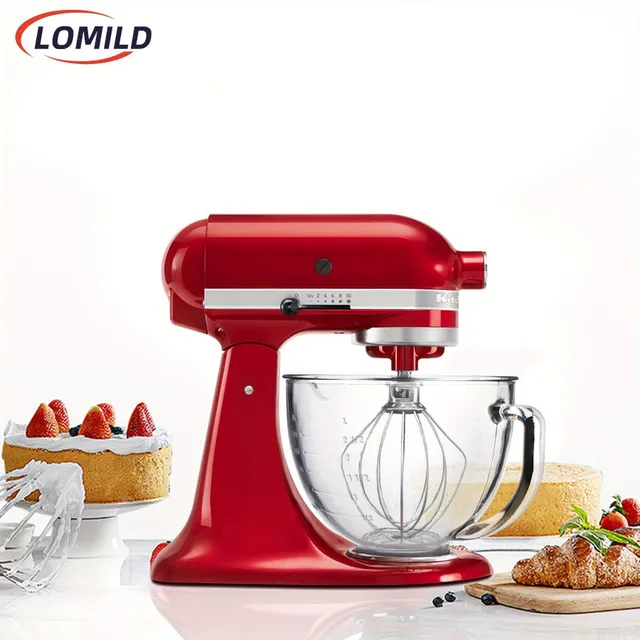 Bol de amestecare din sticlă, 5 QT pentru mixerele de bucătărie KitchenAid de 4,5 și 5 qt cu cap rabatabil