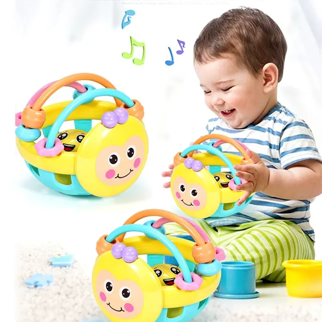 Educational toys for children 3in1 - car + rattle + teether