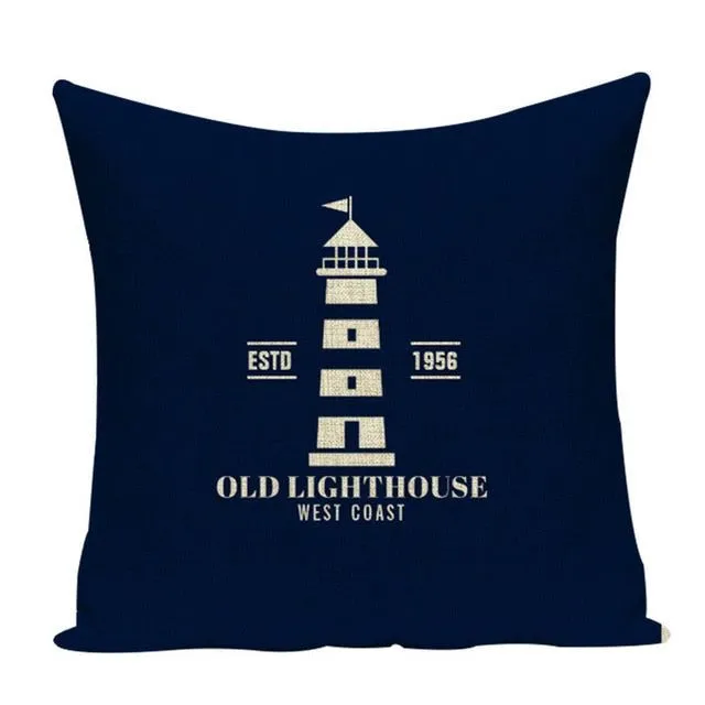 Nice and cosy cushion cover with nautical patterns