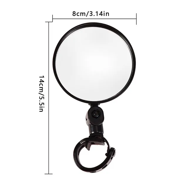 Universal swivel mirror for motorcycle or bicycle