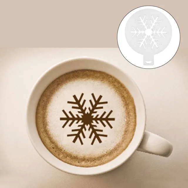 Christmas coffee decorating stencils 4 pcs