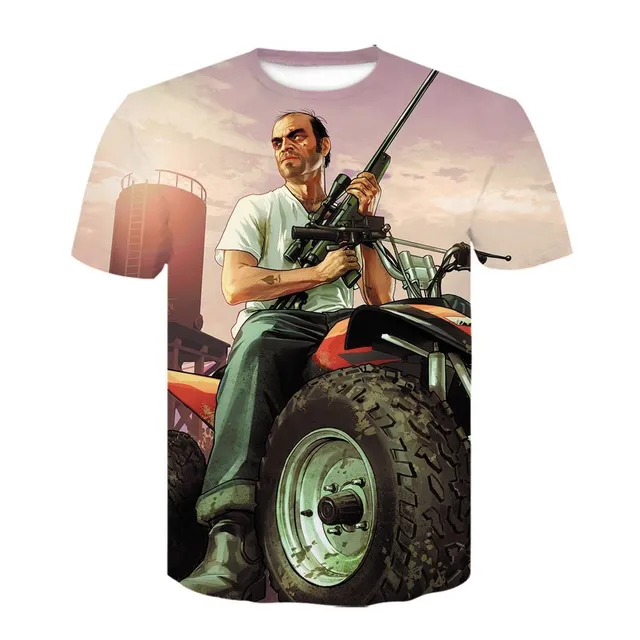 Men's and boys' shirts with Grand Theft Auto 5 prints