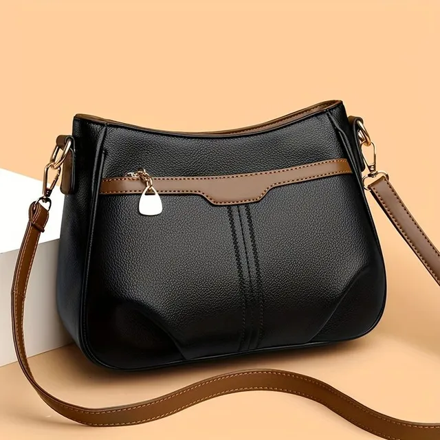 Női műbőr crossbody táska állítható pánttal