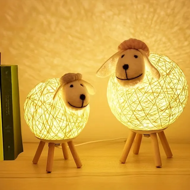 Nightlight with USB-powered lamb with adjustable clarity for the bedroom and living room