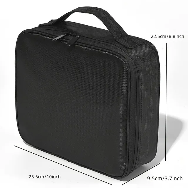 Preferable cosmetic case with compartments, waterproof make-up bag with many pockets