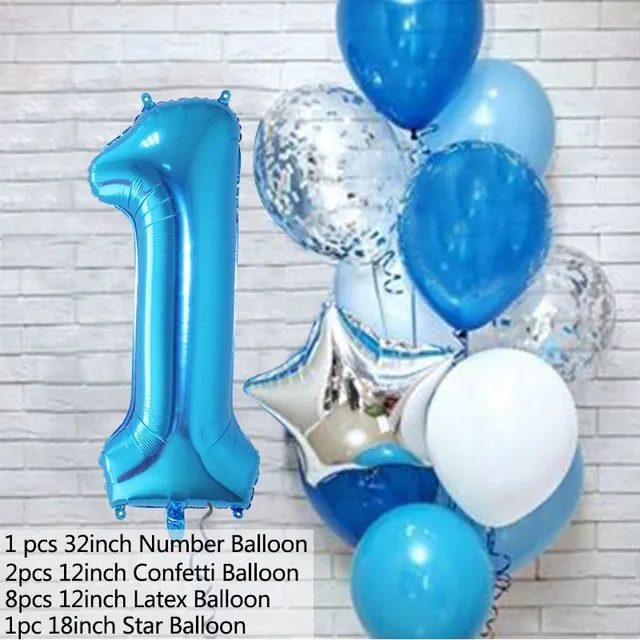 Party balloon set in multiple colours, birthday and anniversary balloons