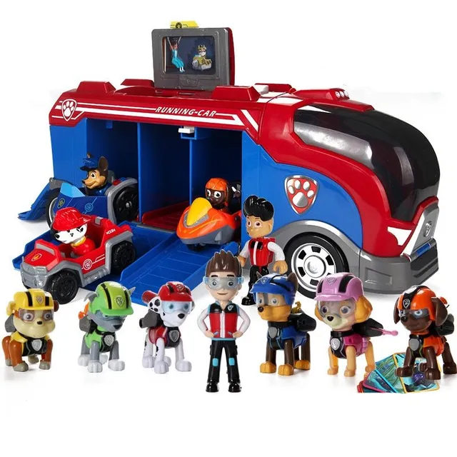 Paw Patrol figures and car