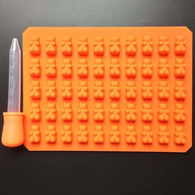 Silicone ice mould in the shape of teddy bears