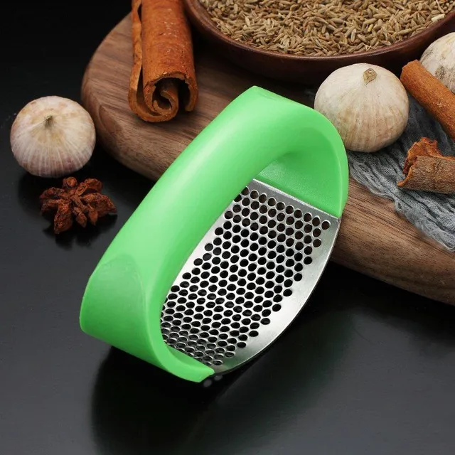 Stainless steel garlic press