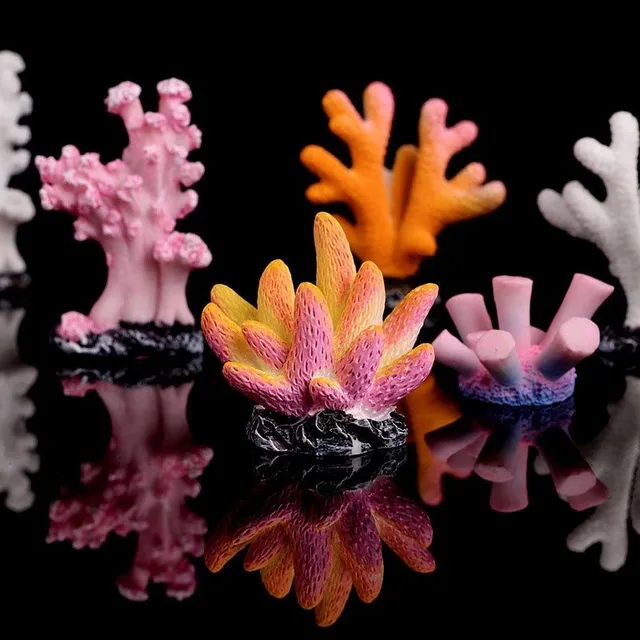 Artificial coral into the aquarium