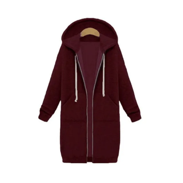 Casual fashion long loose hooded sweatshirt for women - more styles