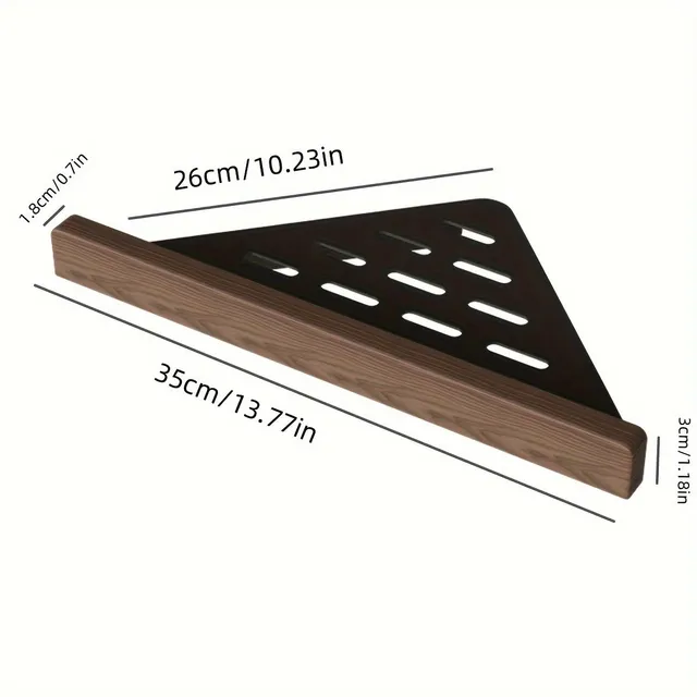 1pc Wooden Triangle Corner Storage Polička, Shower Stand On Shampoo Free of charge On Toilet Needs, Florals, Fragrance Candles, Organizer Saving Place In Houses Do Bathroom, Bedroom, Living Rooms, House, Colleges, Decoration Rooms