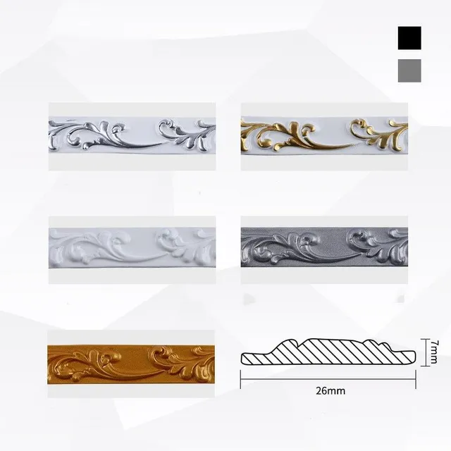 Luxury adhesive decorative tape for wall edging - several variants Seraphinus