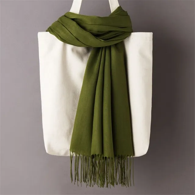 Women's monochrome cashmere scarf