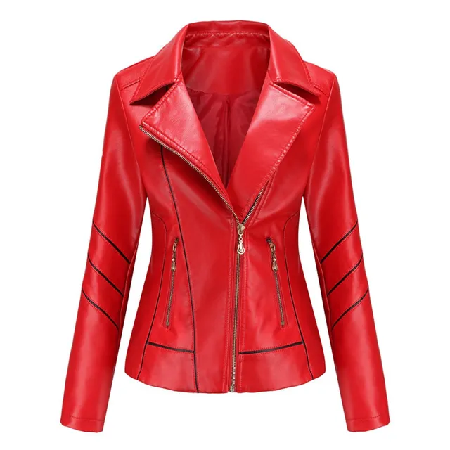 Women's leather jacket for spring