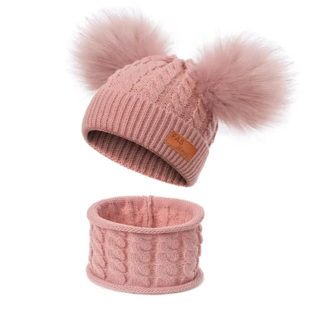 Children's winter hat and neck warmer set