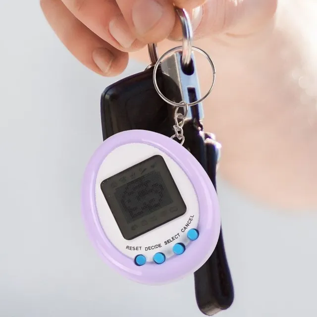 Retro dětská elektronická hračka na klíče - Tamagotchi