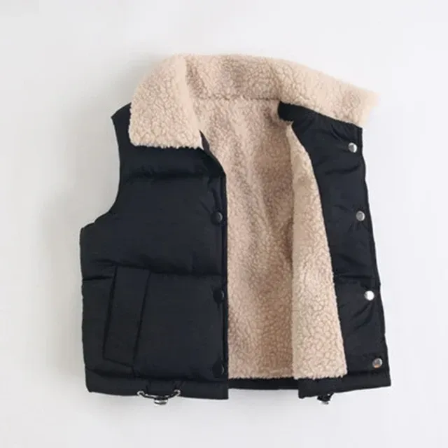 Children's trendy and warm armless vest for boys and girls for spring, autumn and winter