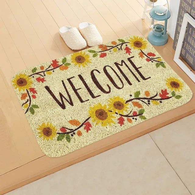 Beautiful doormat in front of the door