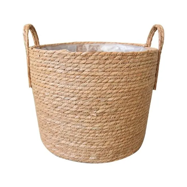 Straw flower pot