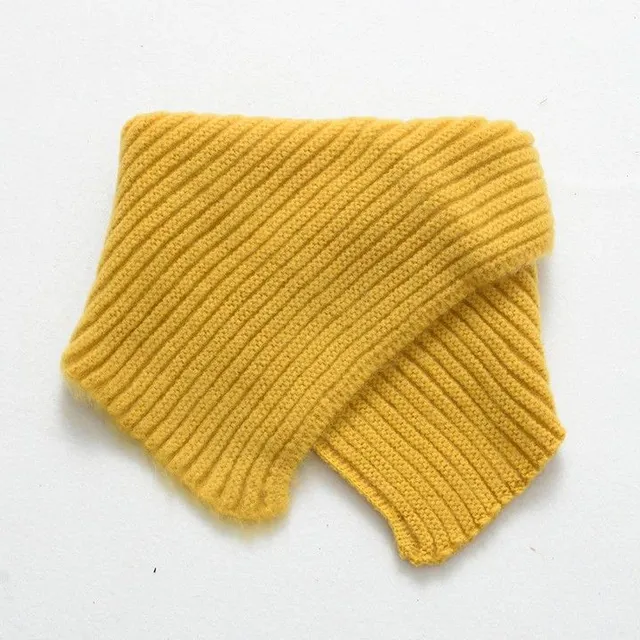 Dětská pletená pruhovaná šála Clarke zluta