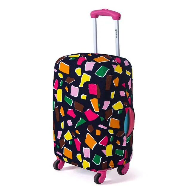 Ochranný obal na cestovní kufr Sutton 4 velikosti - barevné kostky